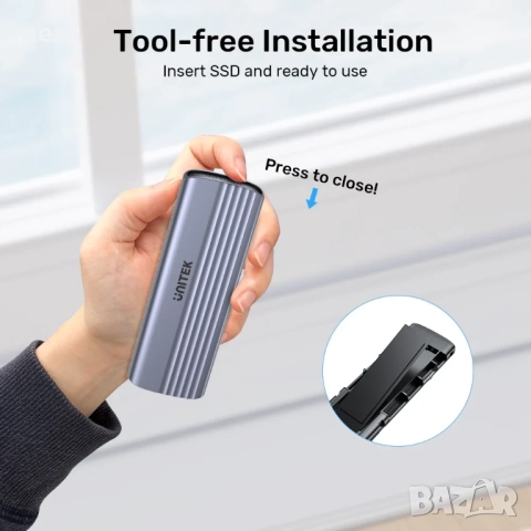 USB Външна кутия за SSD M.2 NVMe 10Gbps USB 3.1 Type-C/A + Гаранция, снимка 7 - Друга електроника - 49313708