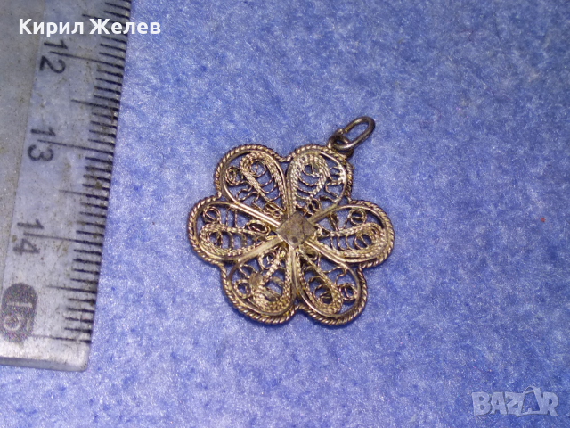 РАЗКОШЕН СТАРИНЕН ФИЛИГРАНЕН СРЕБЪРЕН МЕДАЛЬОН ЦВЕТЕ ВИСОКА ПРОБА СРЕБРО РЪЧНА ИЗРАБОТКА 41887, снимка 13 - Антикварни и старинни предмети - 44707560
