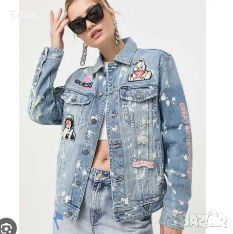 Дънково яке Guess one size , снимка 2 - Якета - 47484441