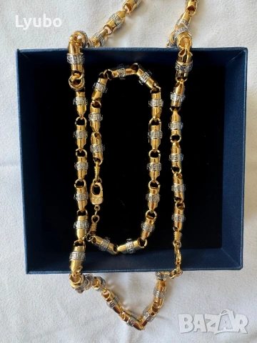 Елегантен комплект колие и гривна от медицинска стомана