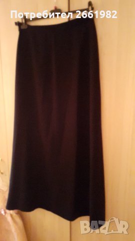 Черна дълга елегантна пола, снимка 2 - Поли - 33993779