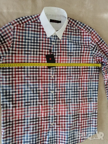 Два броя нови, маркови ризи - Pierre cardin и FRANT р-р XL , снимка 2 - Ризи - 54349655