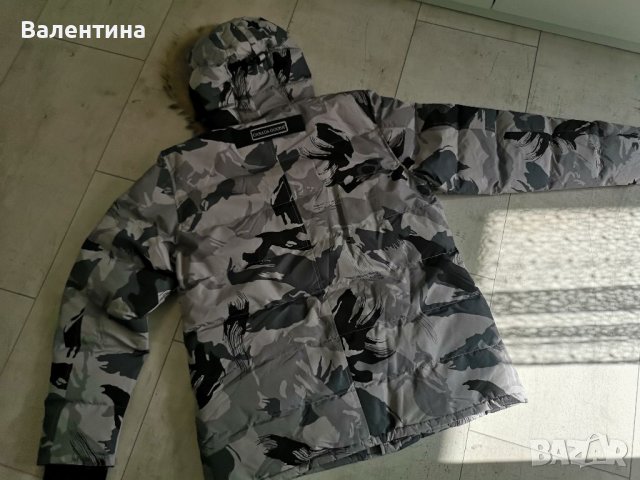 Canada Goose мъжко яке парка/ шуба 3XL, сив камуфлаж, пух, снимка 9 - Якета - 38347580