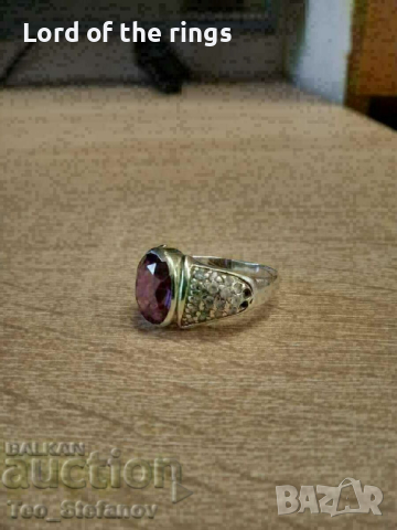 Голям дамски сребърен пръстен, снимка 2 - Пръстени - 44674278