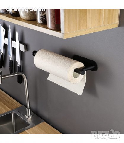 3157 Самозалепваща метална поставка за кухненска хартия, снимка 4 - Аксесоари за кухня - 34237441