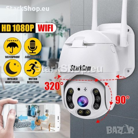 Въртяща безжична WiFi FullHD външна камера – 8LED 120.00лв. 89.99лв.