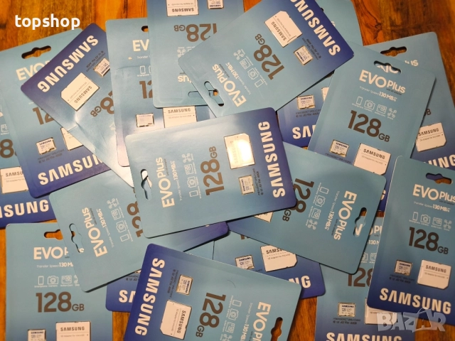 ЧИСТО НОВИ, НАЙ НИСКА ЦЕНА! Карта памет 128GB microSD Samsung EVO Plus - MB-MC128SA/EU..., снимка 2 - Карти памет - 51628701