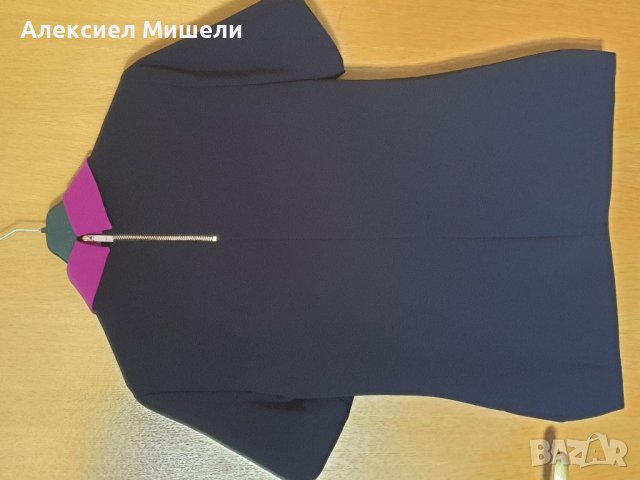 Тъмносиня риза с къс ръкав Тед Бейкър, снимка 2 - Тениски - 37357519