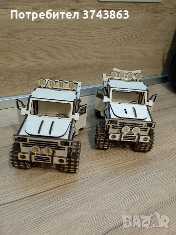 Дървен пикап за кенче 