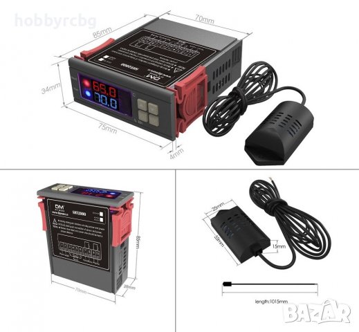 Контролер за температура и влага, влагомер, терморегулатор, 220V, снимка 3 - Друга електроника - 37221957