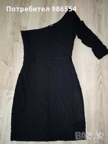 Къса черна рокля асиметрична с един ръкавTally Weijl S размер