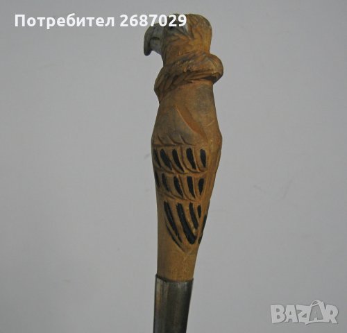 Бастуни: с орел дърворезба, стар, стари бастуни, 90 см, 1 м., снимка 6 - Други ценни предмети - 29731766