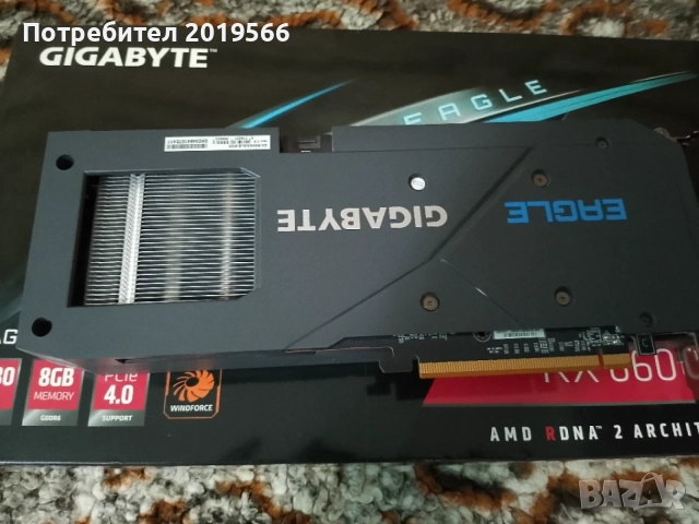 Видеокарта Gigabyte RX 6600 8Gb Eagle GDDR6, снимка 3 - Видеокарти - 56118065