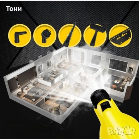 Мултифункционална ръчна парочистачка – 1000W пара за дълбоко почистване, снимка 8 - Парочистачки и Водоструйки - 52584294