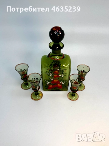 Сервиз за аперитив, гарафа и чаши за ликьор