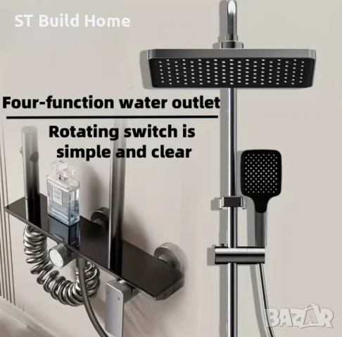 Луксозна Душ Система 4 в 1 – Черна Серия, снимка 3 - Душове - 51138668