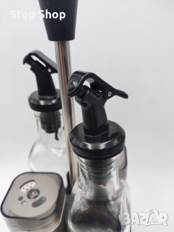 Оливерник 5 части сет метал, стъкло, пластмаса , снимка 3 - Аксесоари за кухня - 39834734