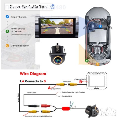 Камера за задно или предно виждане, снимка 12 - Аксесоари и консумативи - 40350823