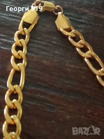 Ланец метален позлатен, снимка 2 - Колиета, медальони, синджири - 53301571
