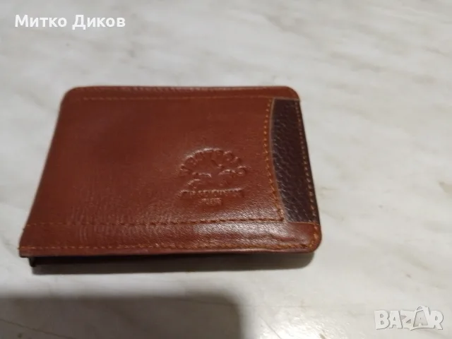 Westpolo визитник за пари и карти 105х 80 мм естествена кожа нов