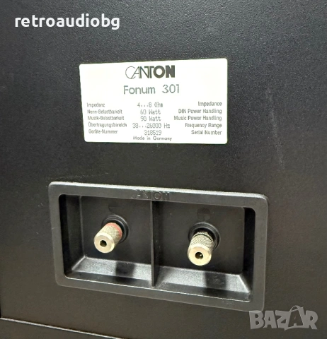 🔈Букшелф двулентови тонколони CANTON Fonum 301 - 60-90W - 4 ома🔈, снимка 5 - Тонколони - 53934977