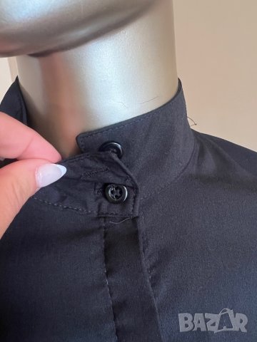 Стилна елегантна черна риза ! , снимка 4 - Ризи - 42402172