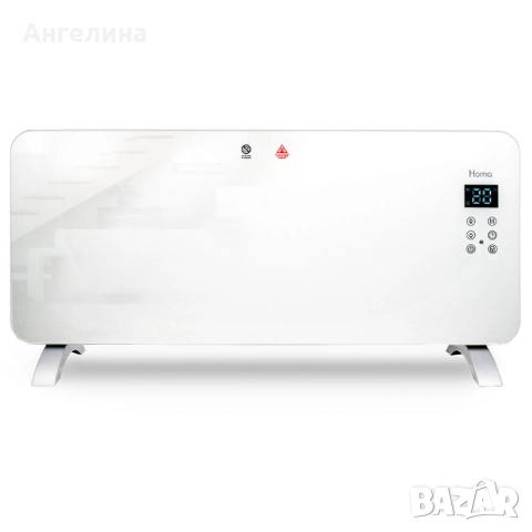 Печка конвекторна Homa PH-2039-GW, 2000W, стъклен панел, снимка 3 - Отоплителни печки - 51562136
