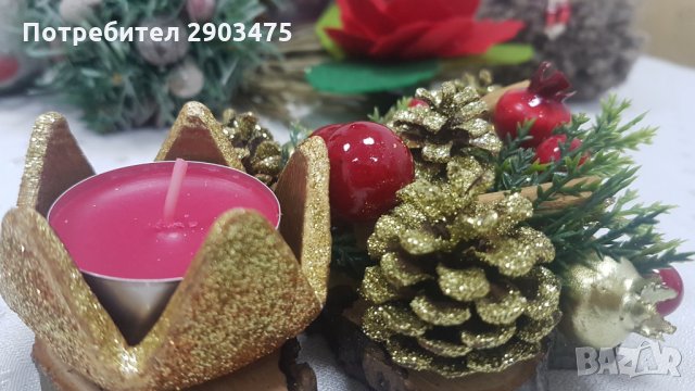 Свещник в топло злато, снимка 6 - Декорация за дома - 31080254