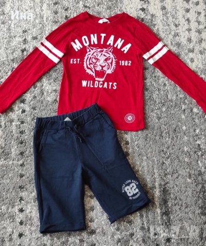 Памучна блуза и бермуди НМ & Waikiki р-р 122 - 128 см. , снимка 6 - Детски Блузи и туники - 29455202