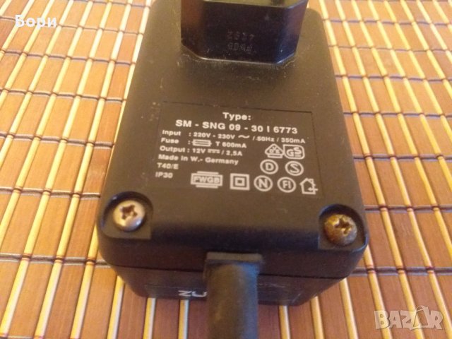 Адаптор 12v/2.5A TYPE SM-SNG 09-30 I 6773, снимка 4 - Други - 30220667