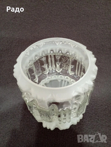 Стъклен абажур. Стъкло за лампа. Чашка за полилей, снимка 3 - Настолни лампи - 53995695
