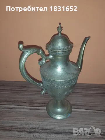Стар посребрен ибрик, снимка 7 - Антикварни и старинни предмети - 49237028