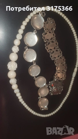 Лот бижута 2 гривни и колие от слонова кост, снимка 2 - Гривни - 53047660