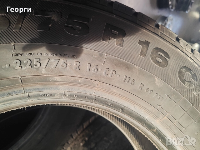 4бр.летни гуми 225/75/16C Continental, снимка 5 - Гуми и джанти - 52849821