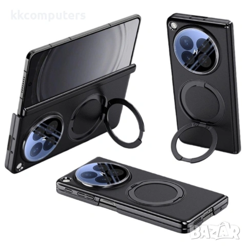 Магнитен Кожен Калъф за Oppo Find N6 5G - 360° пръстен, Двустранна защита, С включено стъкло, 3 цвят