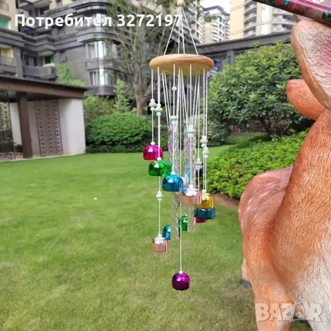 Успокояващи Цветни,Алуминиеви Вятърни Камбанки, снимка 2 - Декорация за дома - 49765273