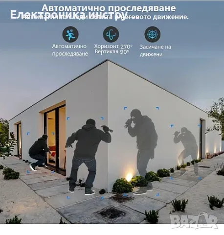 Двойна камера за двупосочно видеонаблюдение през телефон с 4К резолюция, снимка 7 - IP камери - 49176163