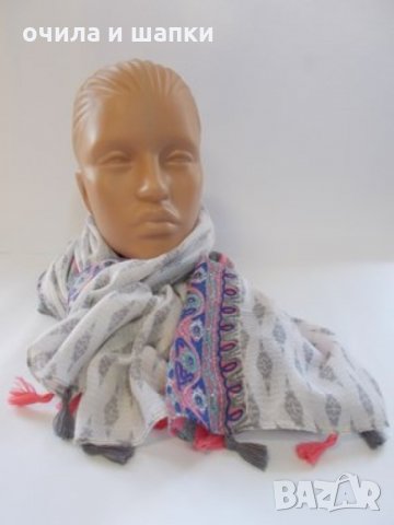 Дамски шал памучен, бохо стил - 163, снимка 3 - Шалове - 17700086