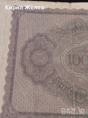 РАЙХ БАНКНОТА 100 000 марки 1923г. Германия УНИКАТ ЗА КОЛЕКЦИОНЕРИ 36809, снимка 12 - Нумизматика и бонистика - 39898867
