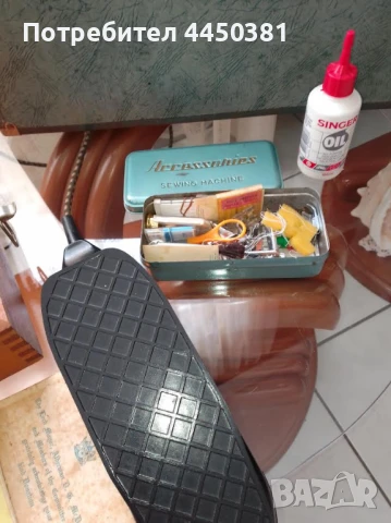 Старинна преносима електрическа работеща Японска шевна машина, снимка 11 - Антикварни и старинни предмети - 50570226