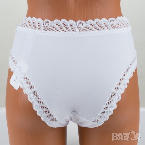 Бели бикини с висока талия и дантела марка Wolbar - M, снимка 2 - Бельо - 31601753