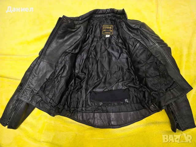 Кожено дамско мото яке Dinamic, размер UK12, М, снимка 3 - Якета - 56522630