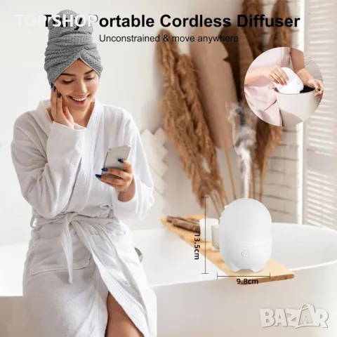 FAGVREI 150ML дифузор за етерични масла с акумулаторна батерия, 7 цвята, снимка 6 - Други - 49500184