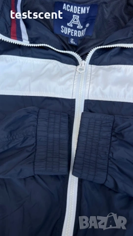 Спортно мъжко яке Superdry Academy Club House Jacket 2XL – Lightweight Navy XXL, снимка 5 - Якета - 54313202