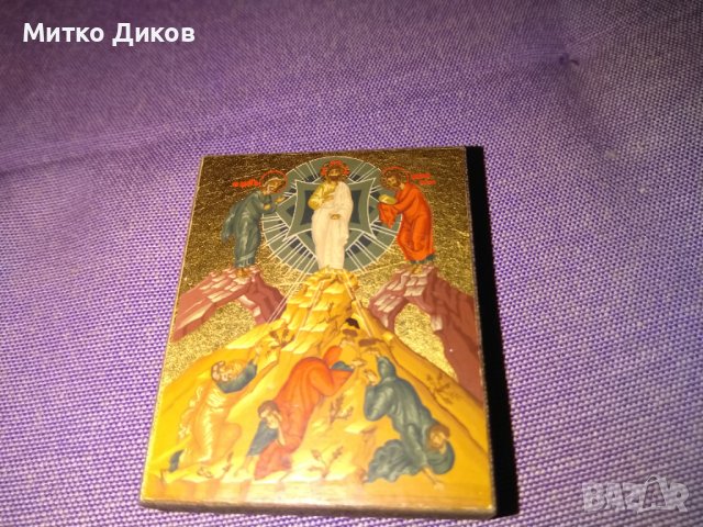 Икона нова дървена рисувана сертифицирана 60х48х12мм