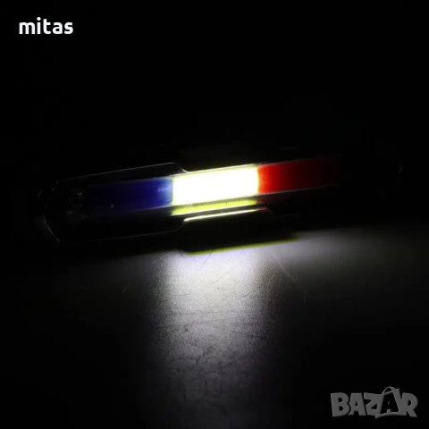 Полицейска стоп LED светлина с висока интензивност, Многоцветна, USB, снимка 3 - Аксесоари за велосипеди - 44434881