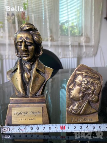 барелеф на Ф. Шопен бронз, снимка 2 - Статуетки - 29485083