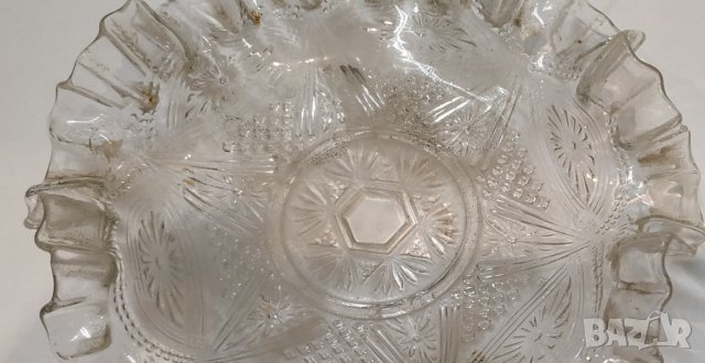 Бяло къдраво стъкло, снимка 2 - Антикварни и старинни предмети - 29675283