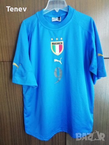 Italy Christian Bobo Vieri Puma оригинална фланелка тениска Италия XL 2004/2005