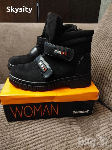 Нови!Tendenz Дамски боти/ботуши черни